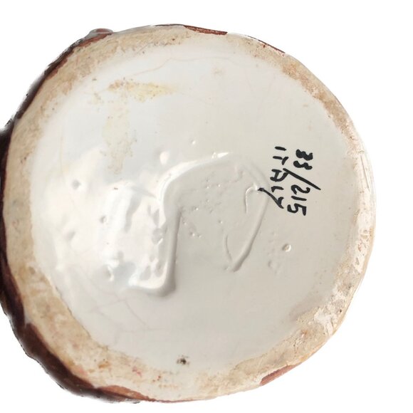 Owl Pitcher with Handle Unidentifiable Stamp Handwritten 33/215 Italy Vintage - Picture 9 of 9